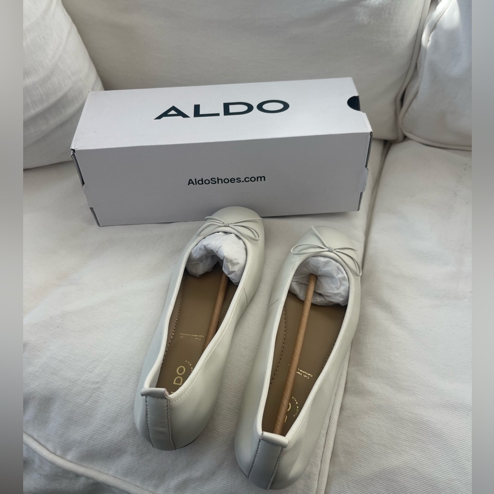 ALDO White Ballet Flats - never worn!